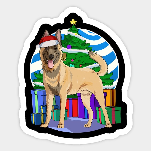 Belgian Malinois Dog Christmas Tree Decoration Sticker by Noseking